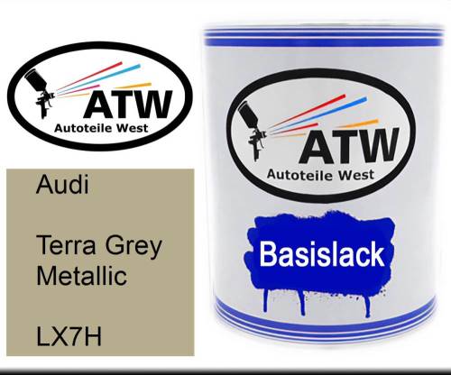 Audi, Terra Grey Metallic, LX7H: 1L Lackdose, von ATW Autoteile West.